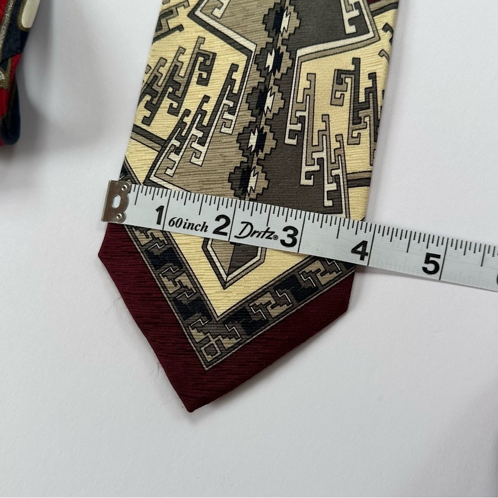 Exquisite Pair Of Emilio Romano Silk Italian Mens Neckties - Picture 4 of 5